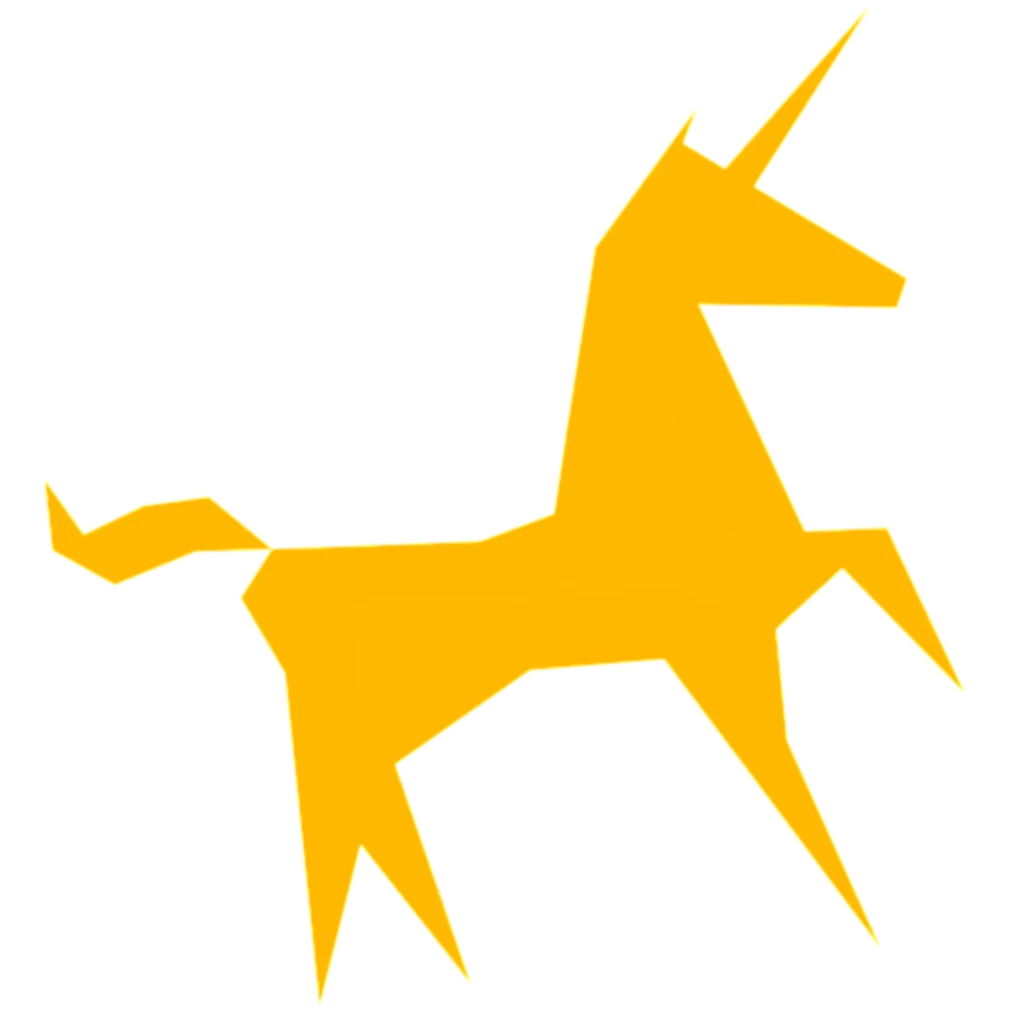 sárga unikornis a webdesign profilhoz